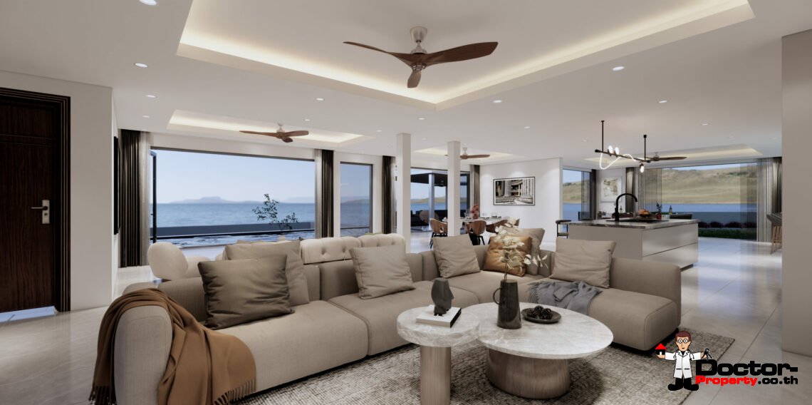 New 4 Bedroom Villa with Pool, Seaview & Garden in Plai Laem, Koh Samui – For Sale