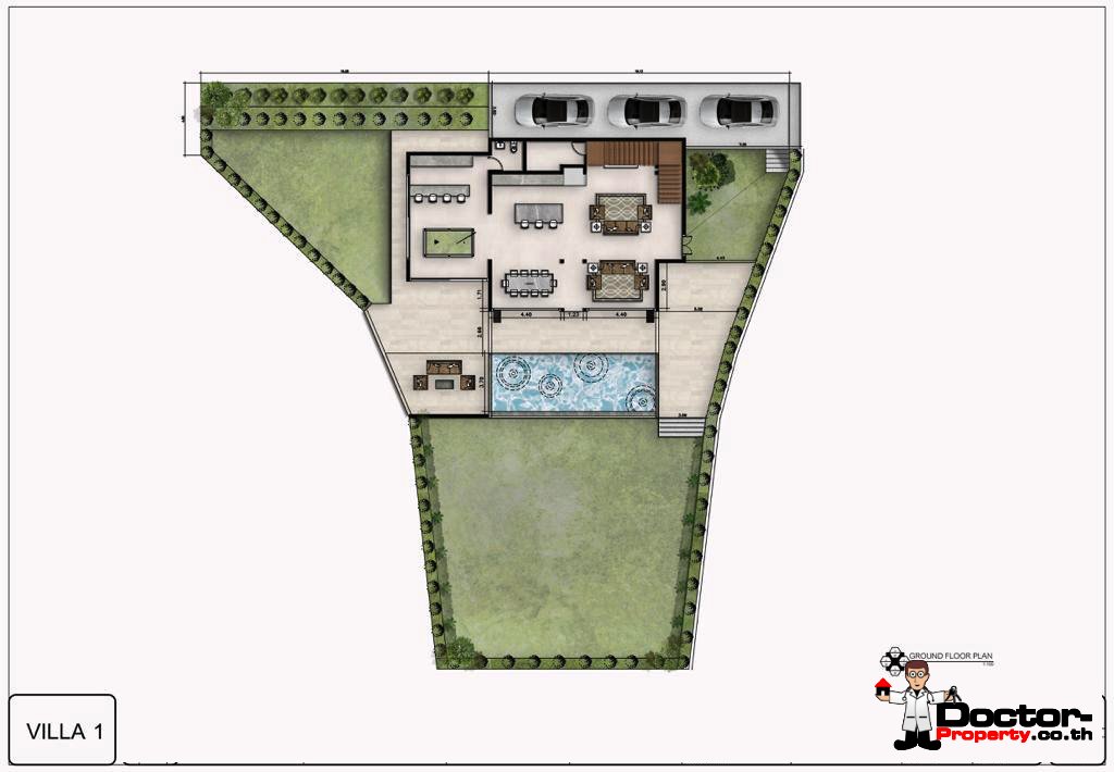 New 4 Bedroom Villa with Pool, Seaview & Garden in Plai Laem, Koh Samui – For Sale