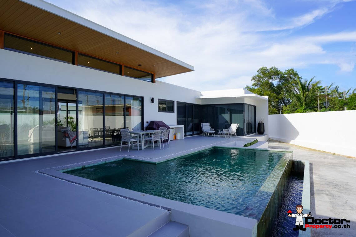 New 3 Bedroom Pool Villa in Bang Rak, Koh Samui – For Sale