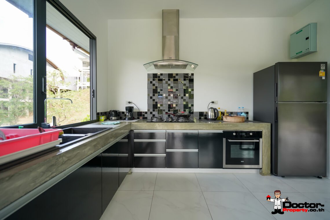 3 Bed Pool Villa with Partial Sea View – Bang Por, Koh Samui – For Sale