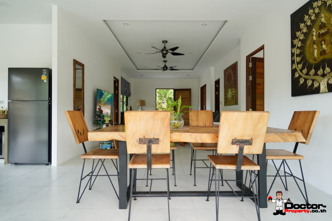 3 Bed Pool Villa with Partial Sea View – Bang Por, Koh Samui – For Sale