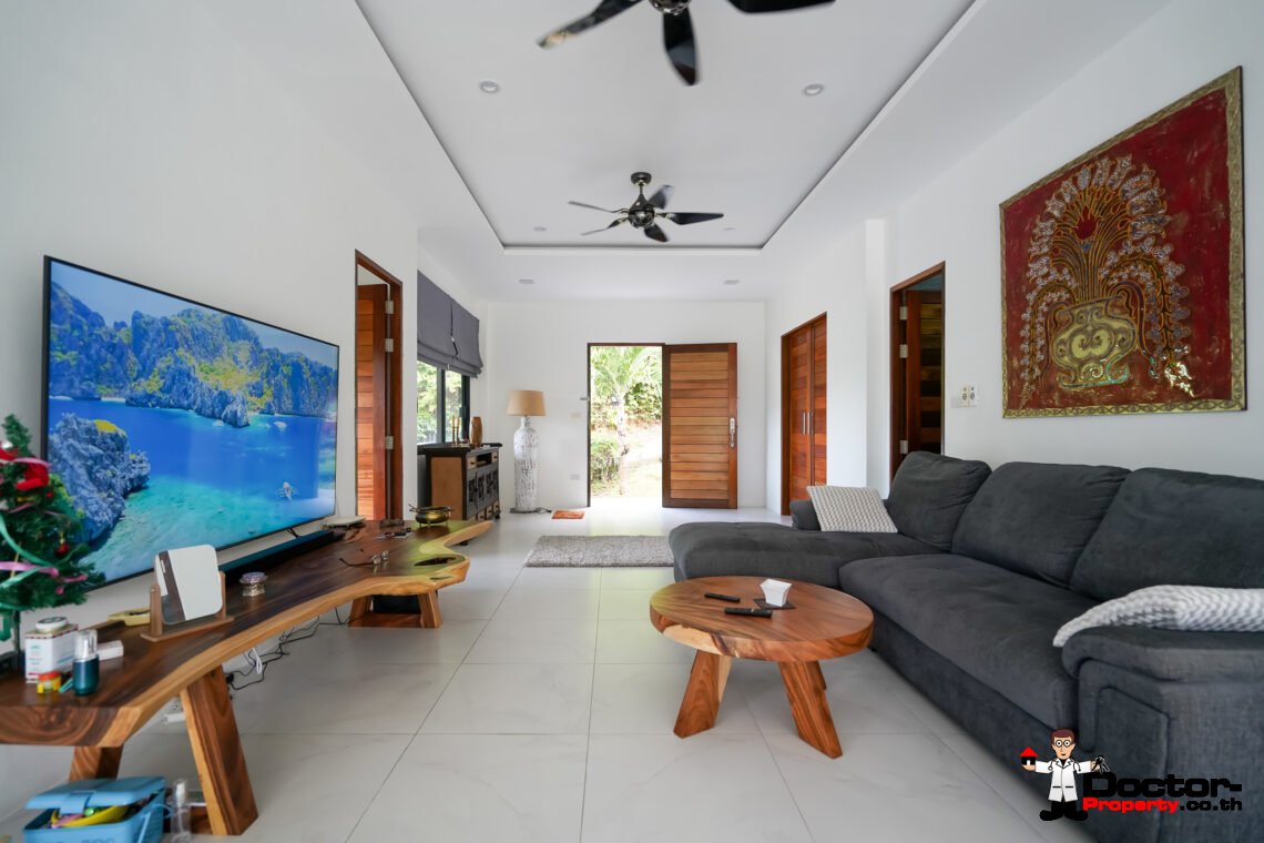 3 Bed Pool Villa with Partial Sea View – Bang Por, Koh Samui – For Sale