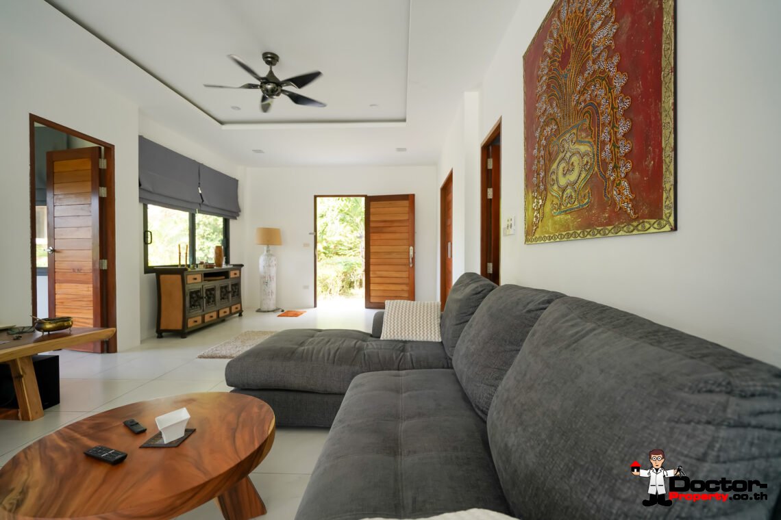 3 Bed Pool Villa with Partial Sea View – Bang Por, Koh Samui – For Sale