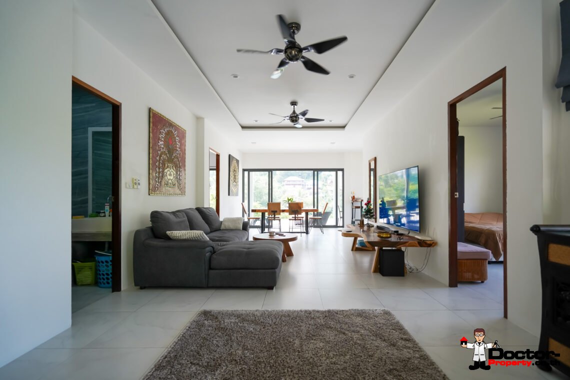 3 Bed Pool Villa with Partial Sea View – Bang Por, Koh Samui – For Sale