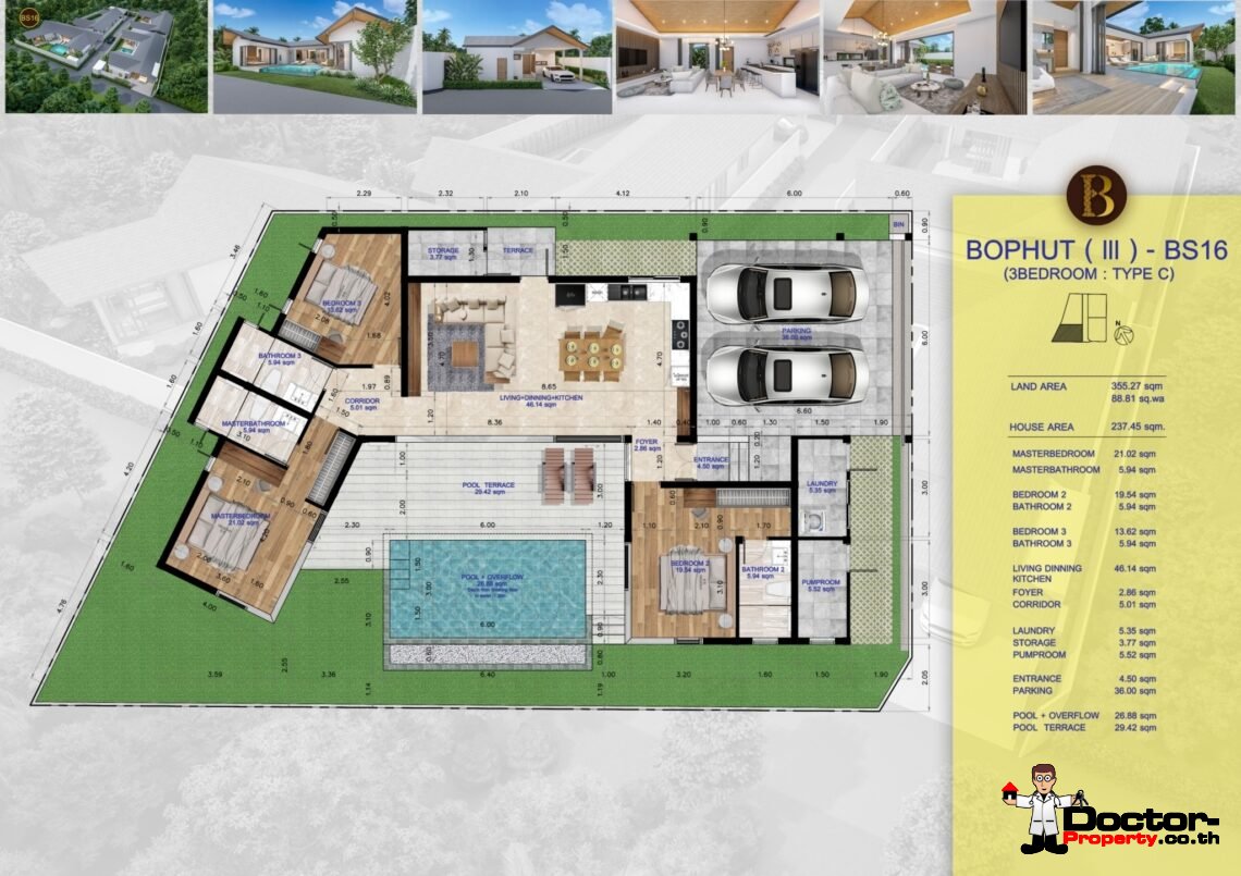 New 3 Bedroom Pool Villas near Fisherman’s Village, Koh Samui – For Sale