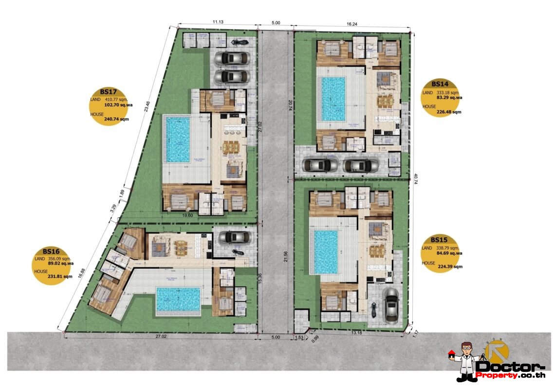 New 3 Bedroom Pool Villas near Fisherman’s Village, Koh Samui – For Sale