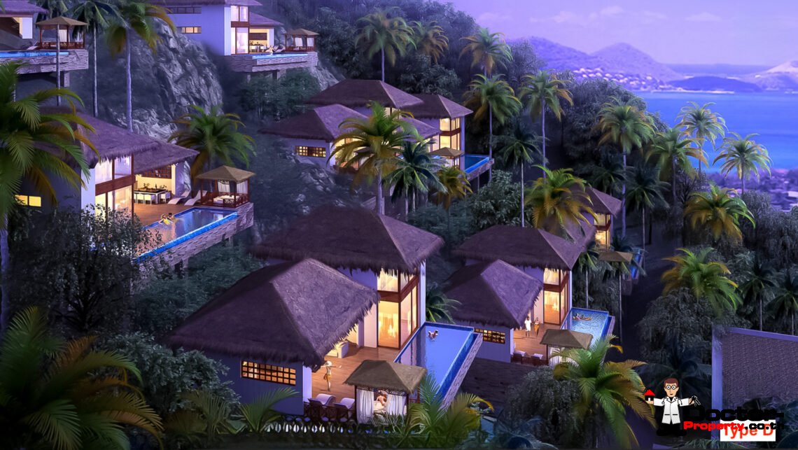 New 2-4 Bedroom Pool Villa with Sea View in Lamai, Koh Samui – For Sale