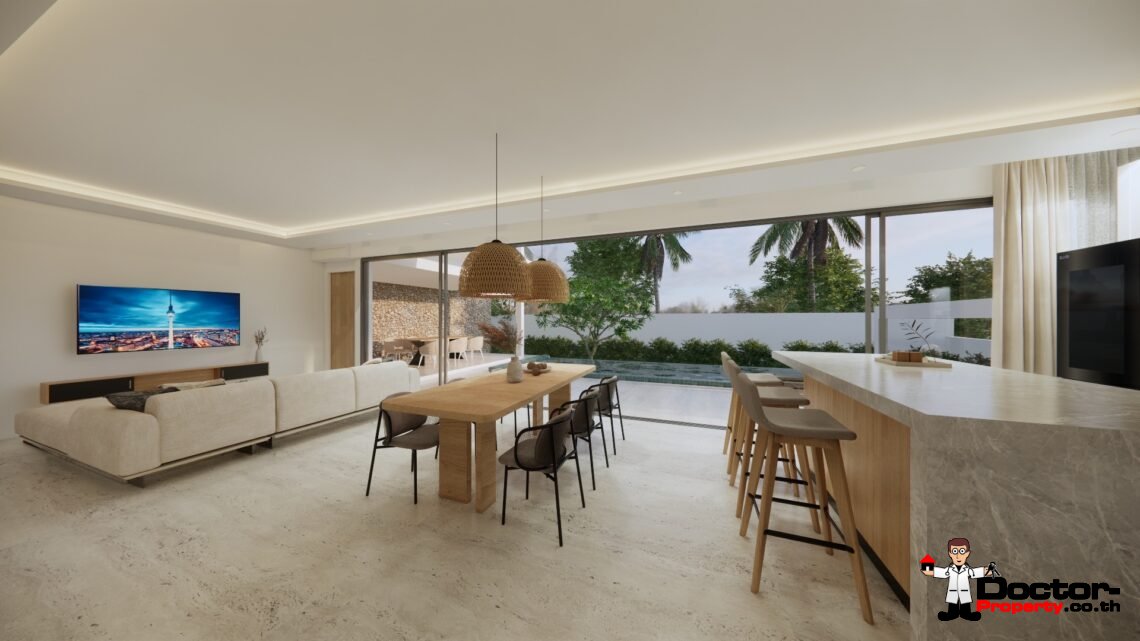 New 3 Bedroom Garden Pool Villa in Chaweng Noi, Koh Samui – For Sale