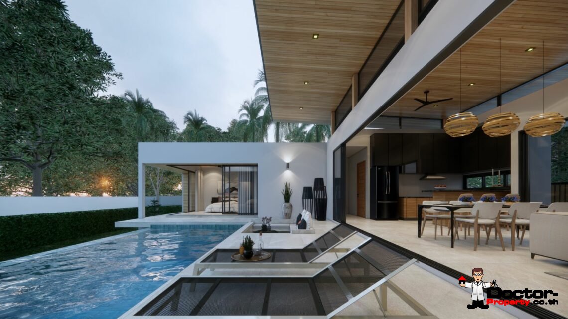 New Tropical 3 Bedroom Pool Villa in Lamai, Koh Samui – For Sale