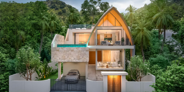 New Charming 3 Bedroom Sea View Villa in Bang Por, Koh Samui – For Sale