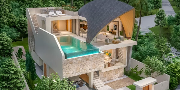 New Charming 3 Bedroom Sea View Villa in Bang Por, Koh Samui – For Sale