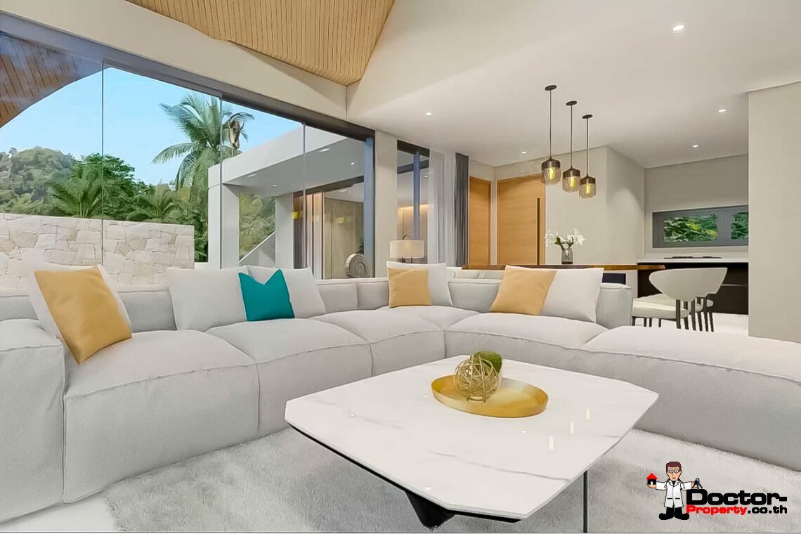 New Charming 3 Bedroom Sea View Villa in Bang Por, Koh Samui – For Sale