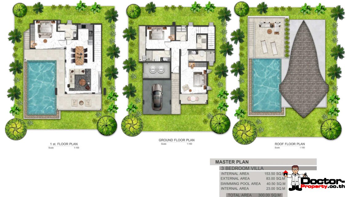 New Charming 3 Bedroom Sea View Villa in Bang Por, Koh Samui – For Sale