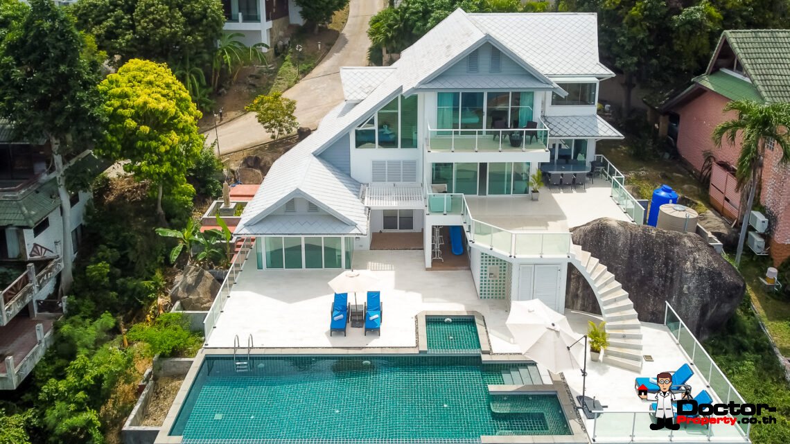 5 Bedroom Villa with Amazing Sea View in Chaweng Noi, Koh Samui – For Sale