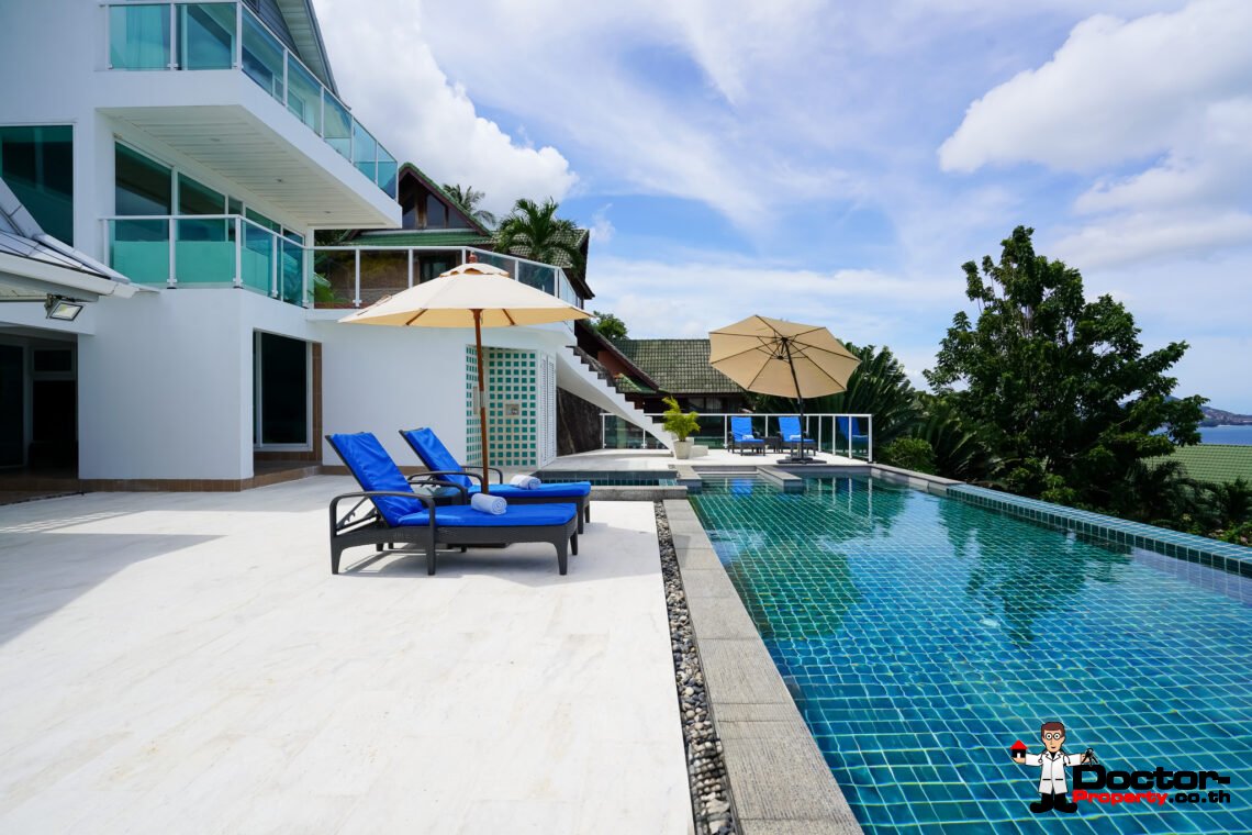 5 Bedroom Villa with Amazing Sea View in Chaweng Noi, Koh Samui – For Sale