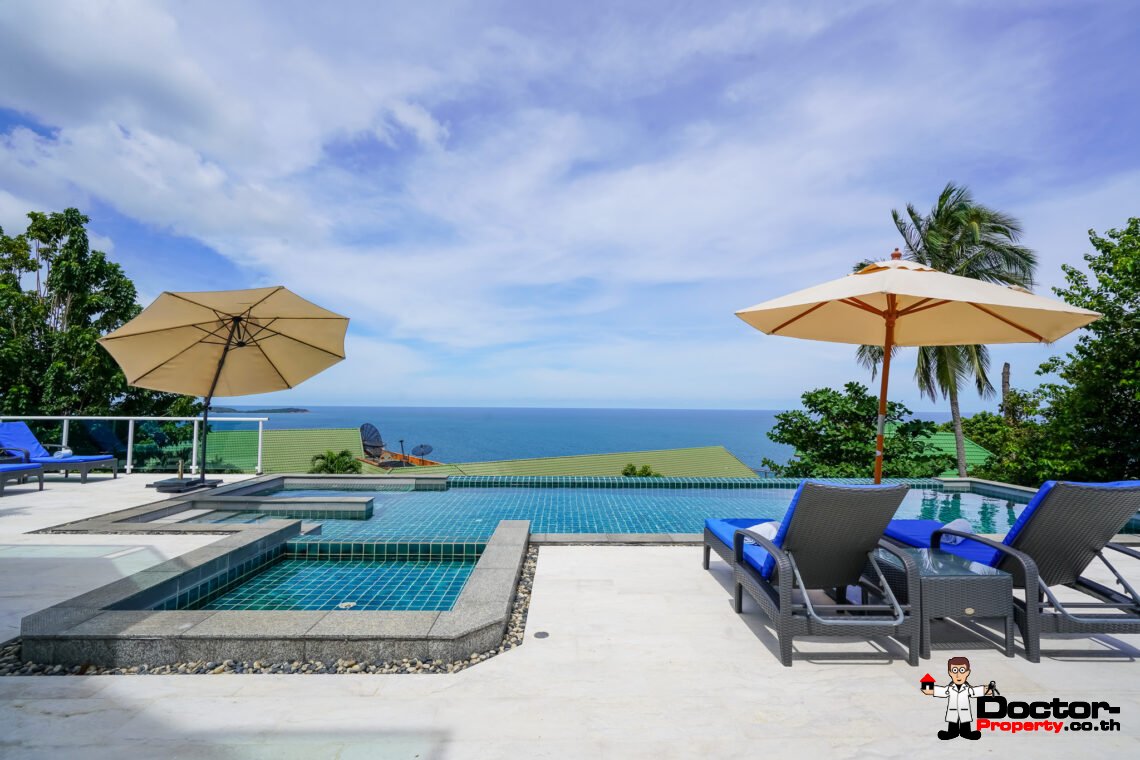 5 Bedroom Villa with Amazing Sea View in Chaweng Noi, Koh Samui – For Sale