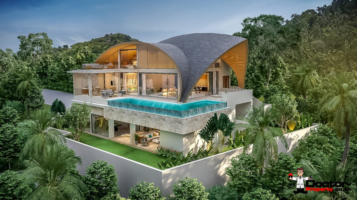 New 3 Bedroom Luxury Villa with Seaview in Bang Por, Koh Samui – For Sale