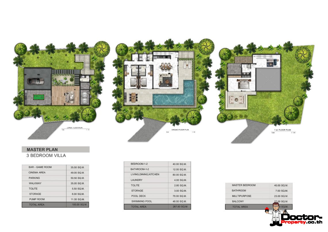 New 3 Bedroom Luxury Villa with Seaview in Bang Por, Koh Samui – For Sale