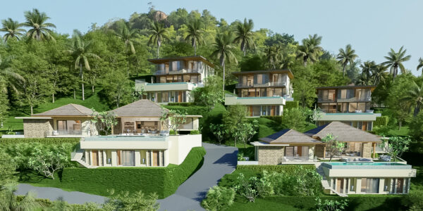 New 4 Bedroom with Stunning Sea View in Bophut, Koh Samui – For Sale