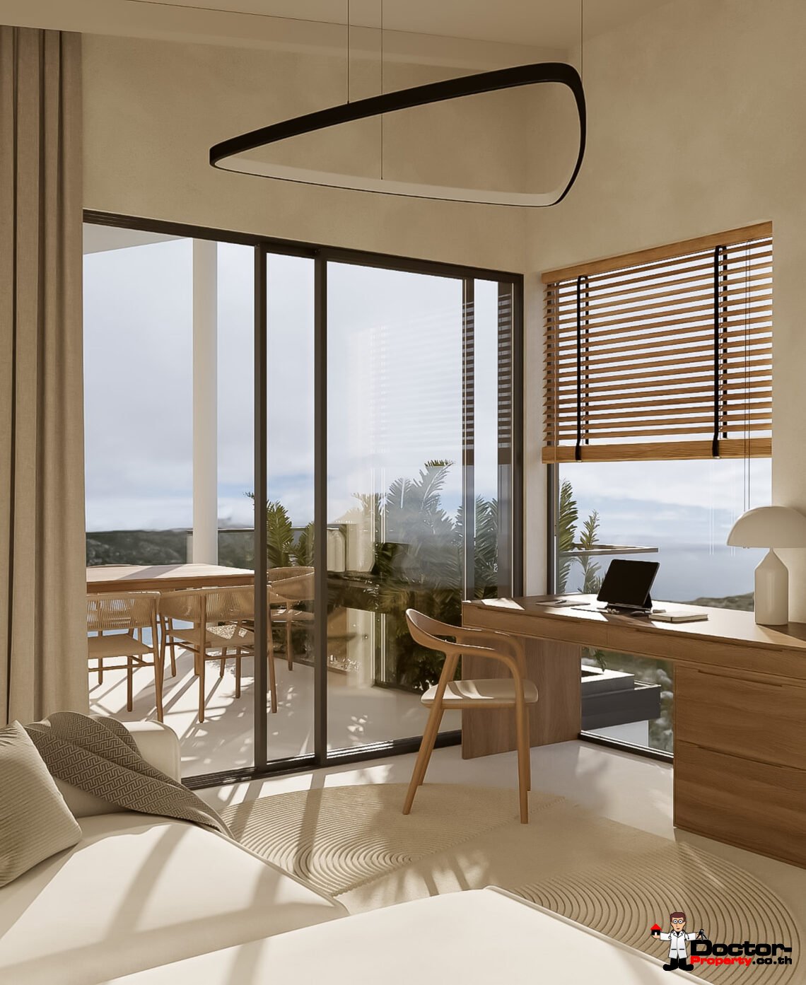 New 3 Bedroom Villa with Sea View in Plai Laem, Koh Samui – For Sale