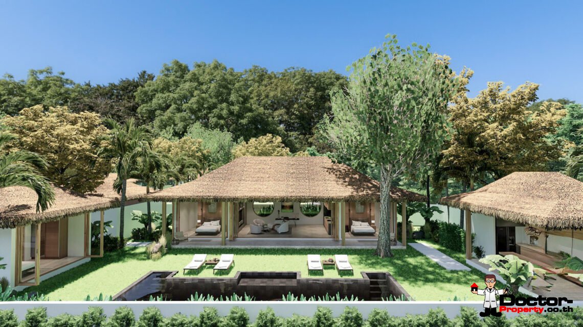 New Balinese 3 Bedroom Pool Villa in Lipa Noi, Koh Samui – For Sale