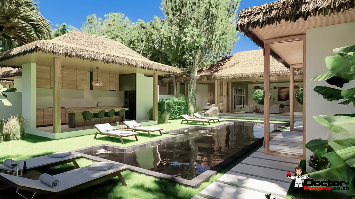New Balinese 3 Bedroom Pool Villa in Lipa Noi, Koh Samui – For Sale
