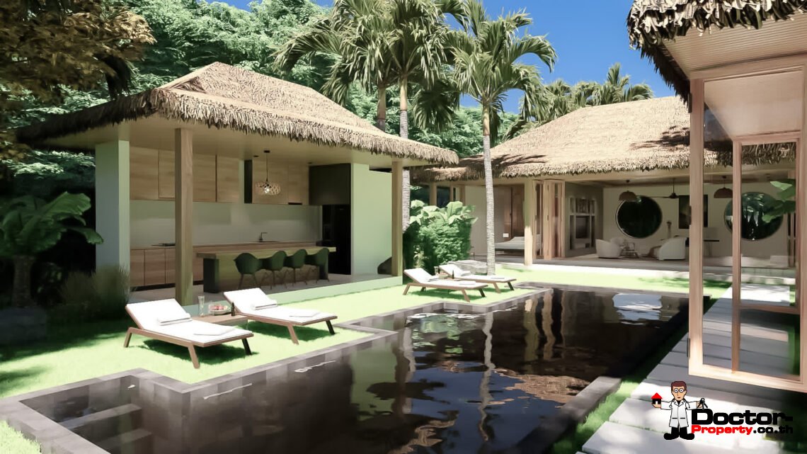New Balinese 3 Bedroom Pool Villa in Lipa Noi, Koh Samui – For Sale