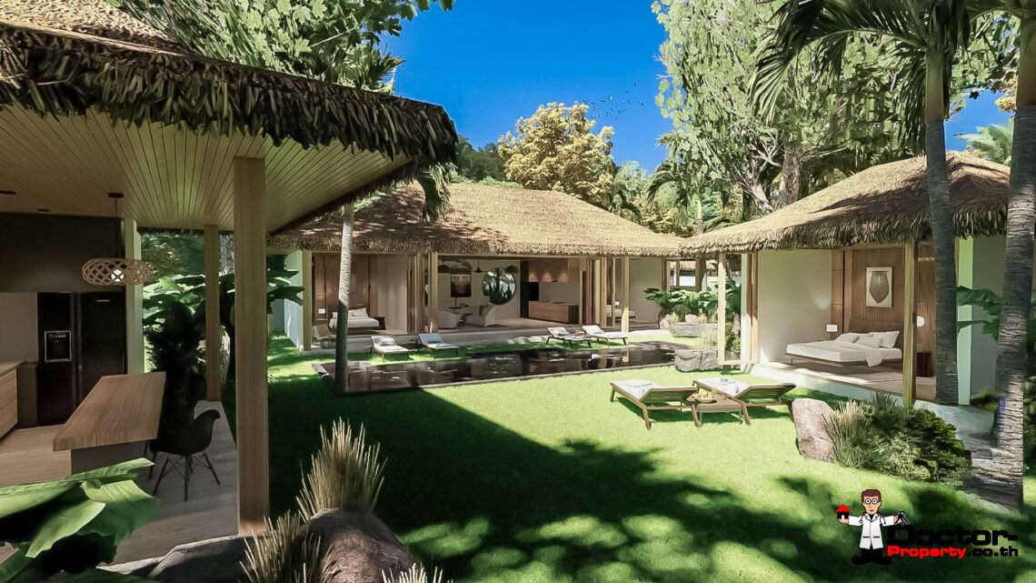 New Balinese 3 Bedroom Pool Villa in Lipa Noi, Koh Samui – For Sale