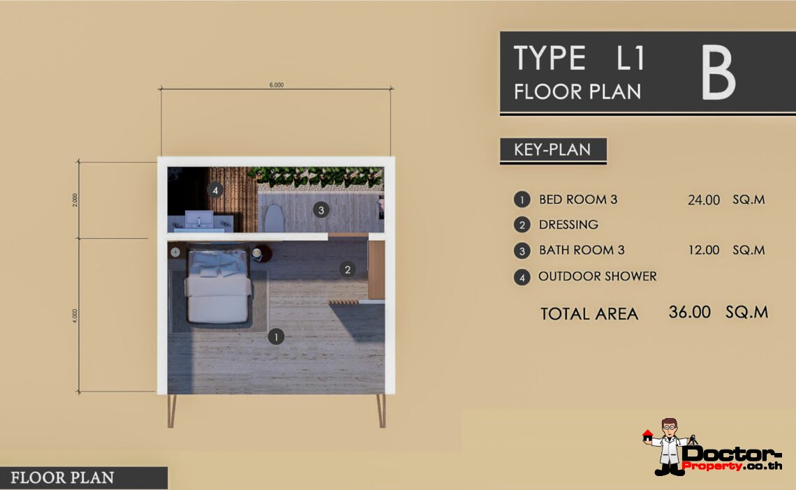 New Balinese 3 Bedroom Pool Villa in Lipa Noi, Koh Samui – For Sale