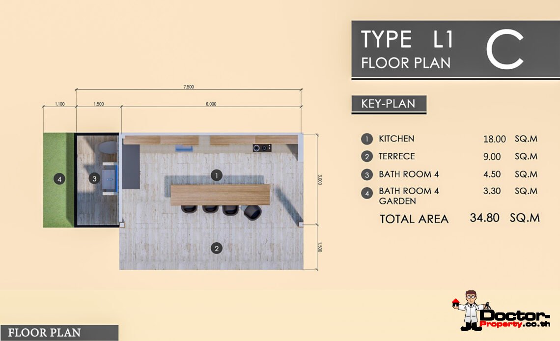 New Balinese 3 Bedroom Pool Villa in Lipa Noi, Koh Samui – For Sale