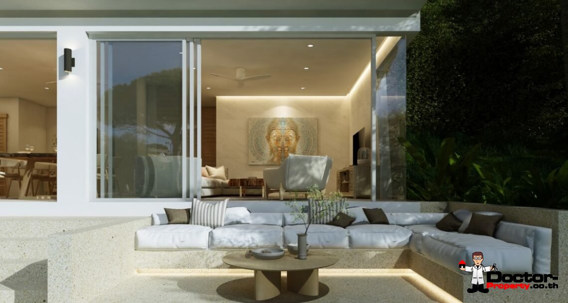 New Luxury 2-4 Bedroom Pool Villa with Stunning Sea View in Mae Nam, Koh Samui – For Sale