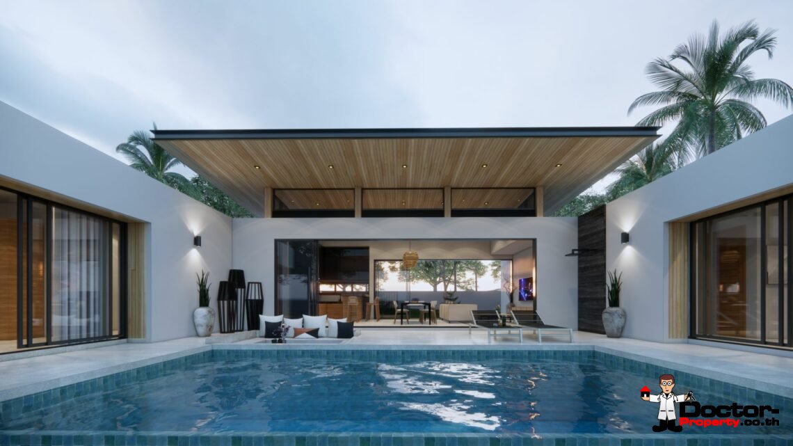 New 3 Bedroom Tropical villa in Bophut, Koh Samui – For Sale