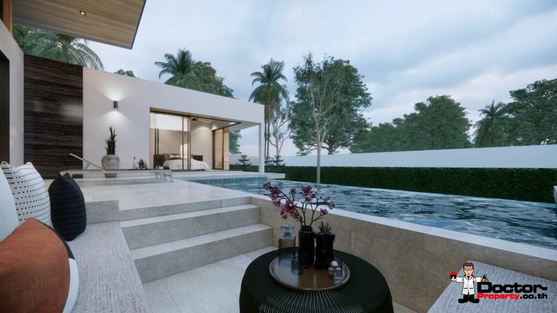 New 3 Bedroom Tropical villa in Bophut, Koh Samui – For Sale