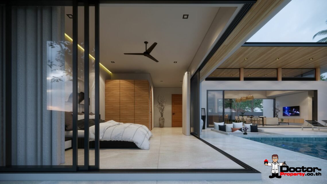 New 3 Bedroom Tropical villa in Bophut, Koh Samui – For Sale