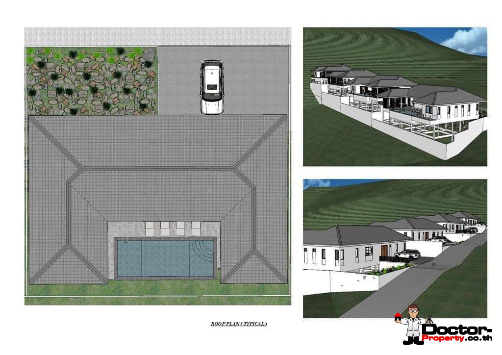 New Modern 3 Bedroom Sea View Villa – Lamai, Koh Samui – For Sale