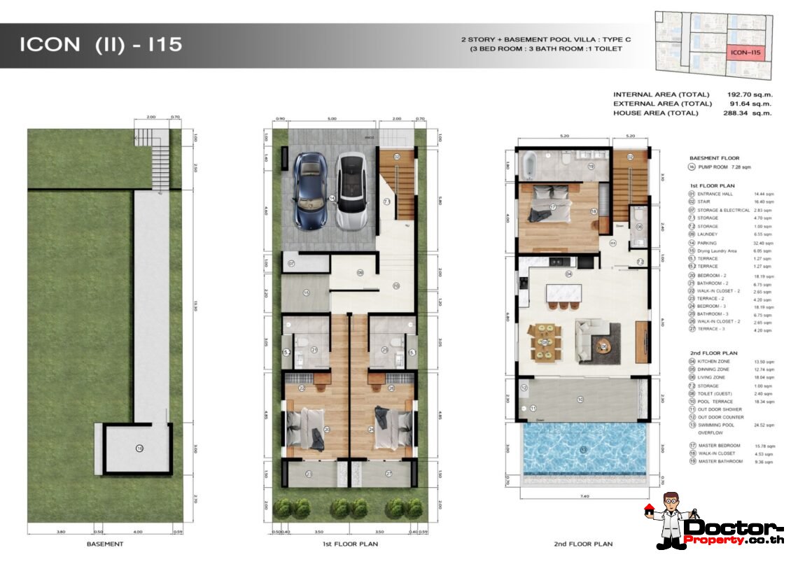 New 3 Bedroom Pool Villa with Sea View near Fisherman’s Village in Bophut, Koh Samui – For Sale