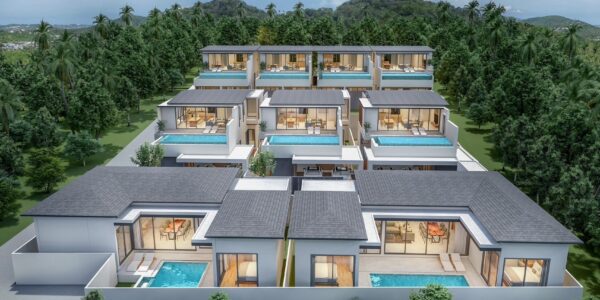 New 3 Bedroom Pool Villa with Sea View near Fisherman’s Village in Bophut, Koh Samui – For Sale