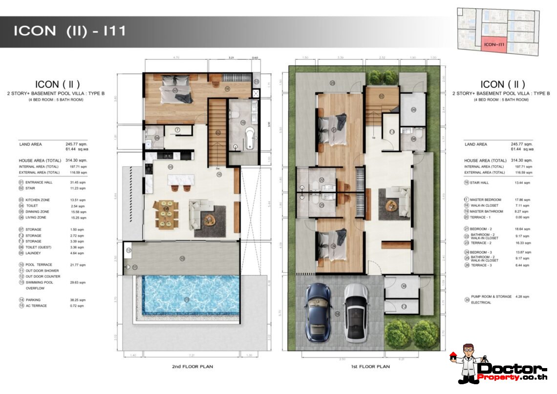 New 3 Bedroom Pool Villa with Sea View near Fisherman’s Village in Bophut, Koh Samui – For Sale