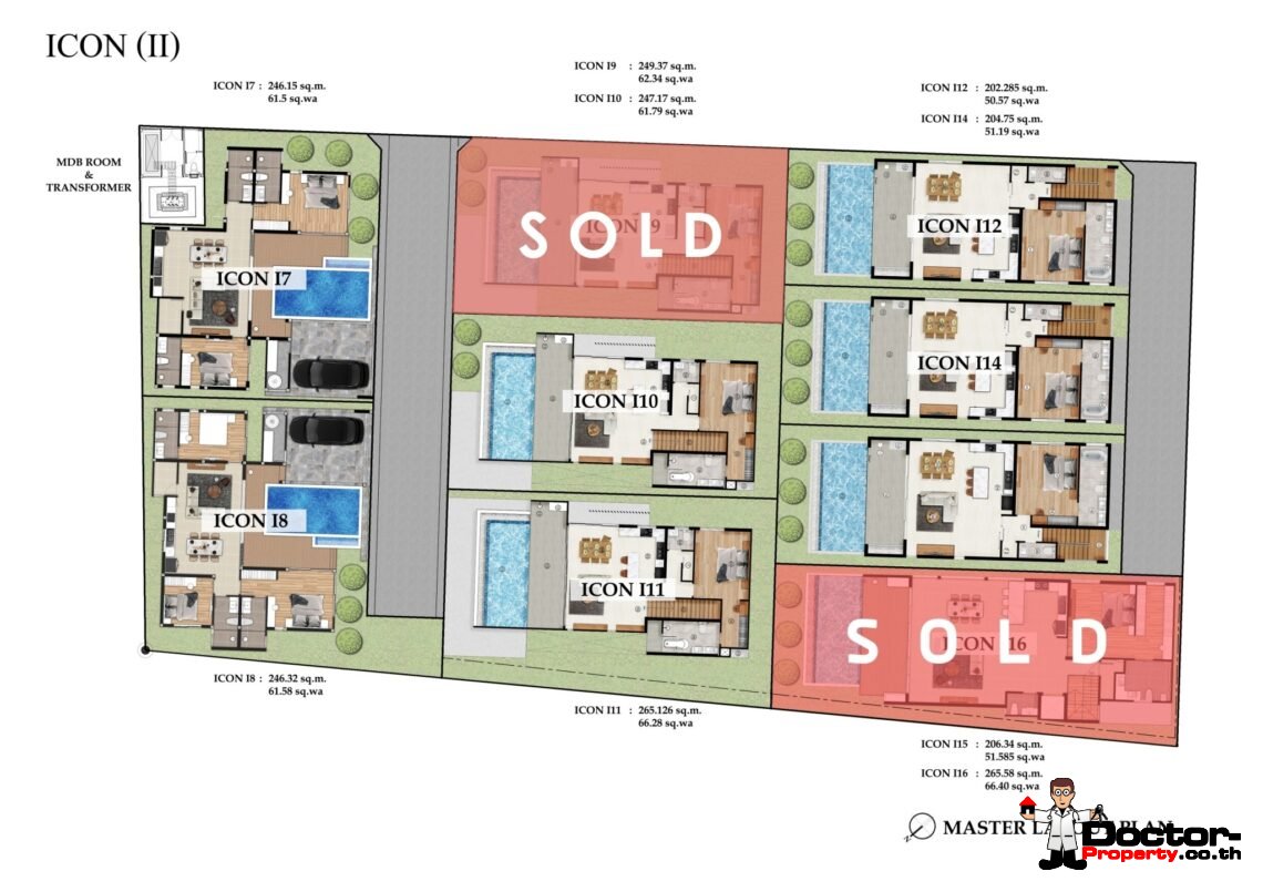 New 3 Bedroom Pool Villa with Sea View near Fisherman’s Village in Bophut, Koh Samui – For Sale