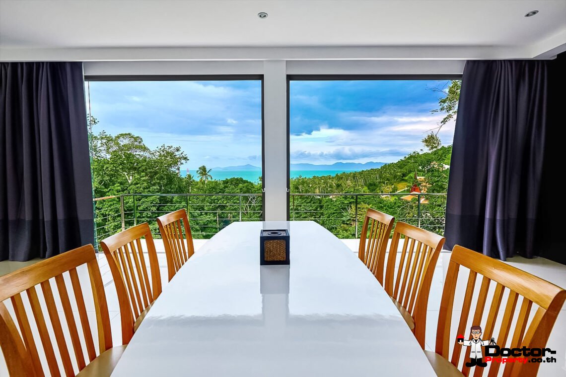 4 Bedroom Pool Villa with Sea View in Bang Por, Koh Samui – For Sale