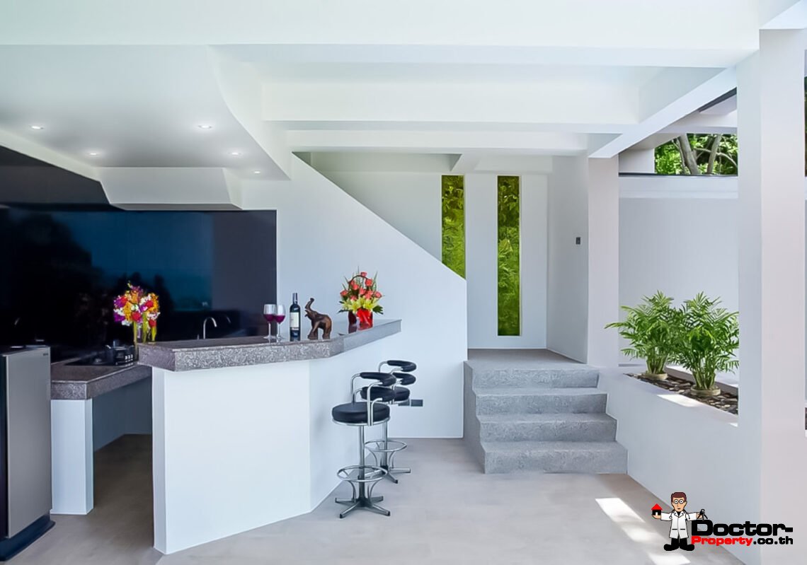 4 Bedroom Pool Villa with Sea View in Bang Por, Koh Samui – For Sale