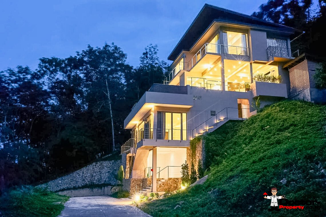 4 Bedroom Pool Villa with Sea View in Bang Por, Koh Samui – For Sale