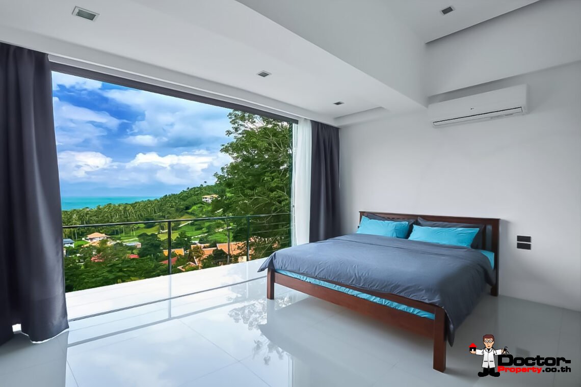 4 Bedroom Pool Villa with Sea View in Bang Por, Koh Samui – For Sale