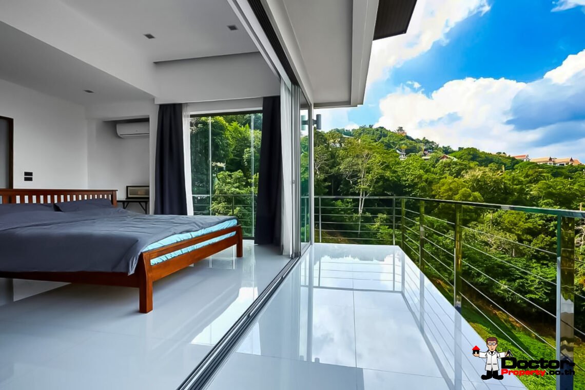4 Bedroom Pool Villa with Sea View in Bang Por, Koh Samui – For Sale