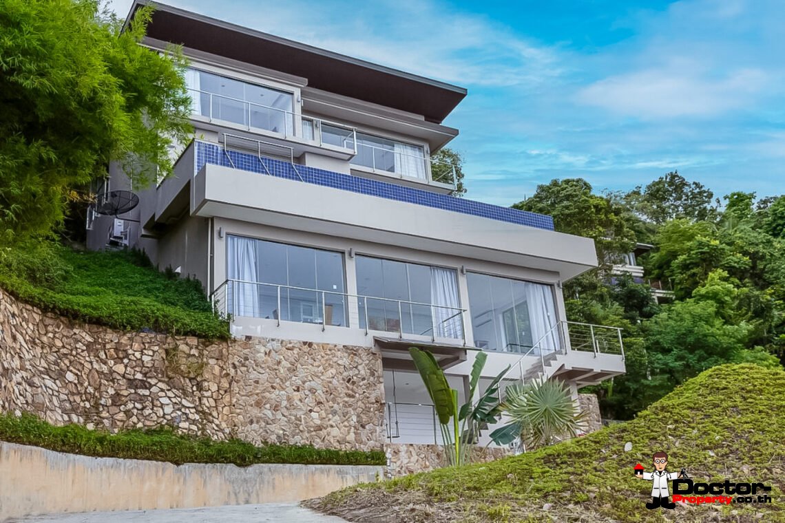 4 Bedroom Pool Villa with Sea View in Bang Por, Koh Samui – For Sale
