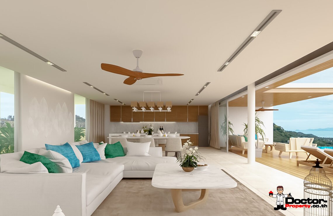 4 Bedroom Luxury Villa with Stunning Sea View in Bophut, Koh Samui – For Sale