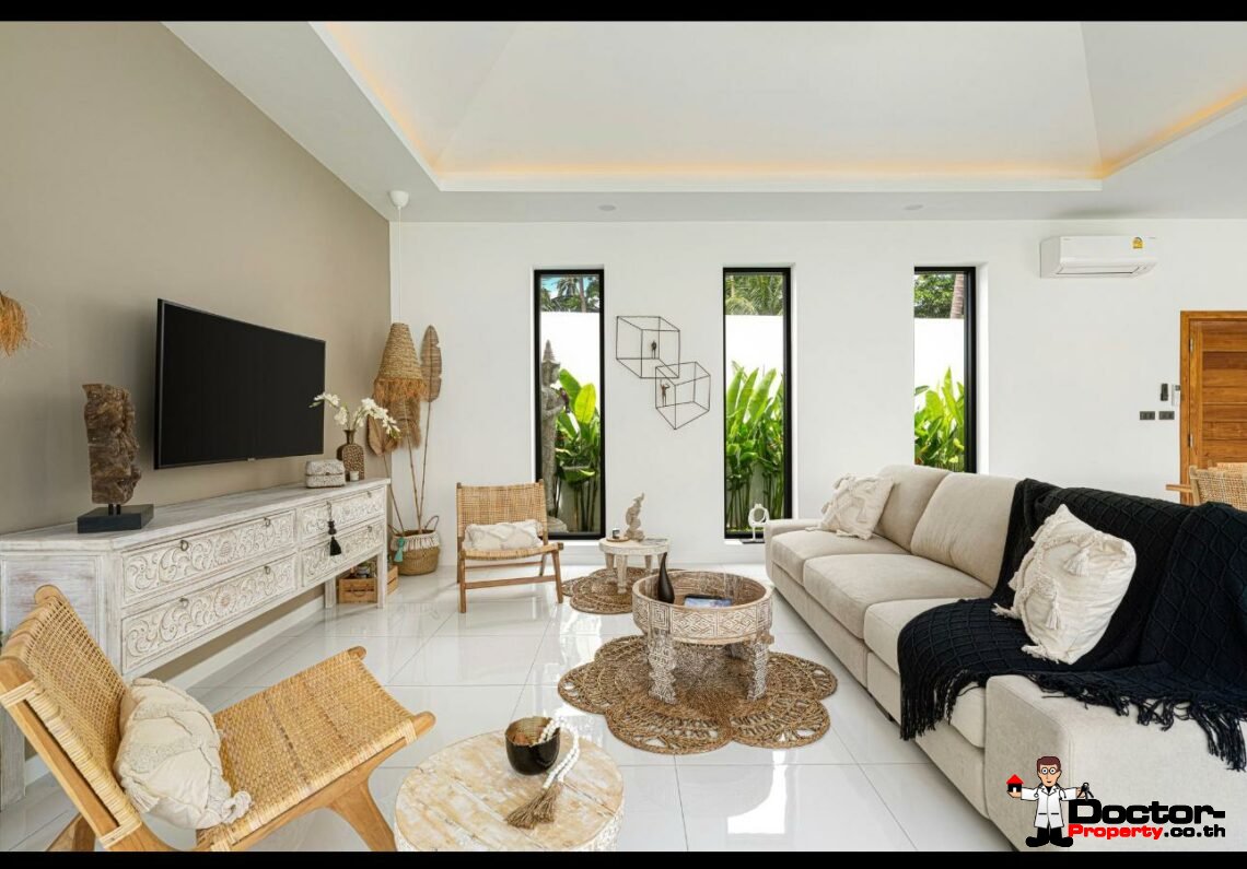 New Balinese 3 Bedroom Garden Villas in Mae Nam, Koh Samui – For Sale