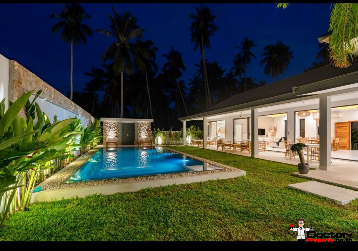 New Balinese 3 Bedroom Garden Villas in Mae Nam, Koh Samui – For Sale