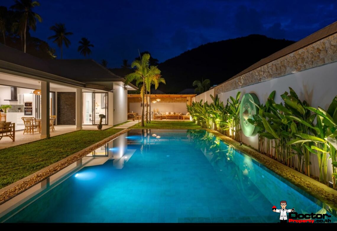 New Balinese 3 Bedroom Garden Villas in Mae Nam, Koh Samui – For Sale