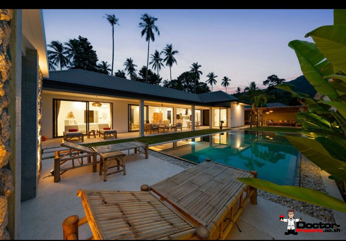 New Balinese 3 Bedroom Garden Villas in Mae Nam, Koh Samui – For Sale